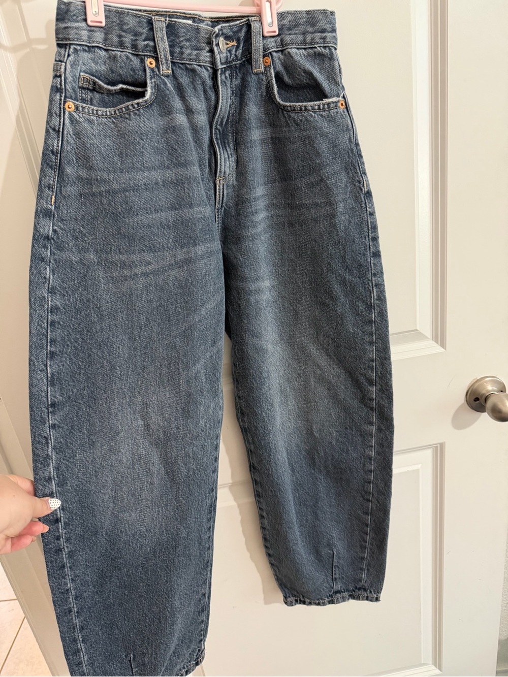 Kids’ Zara Relaxed Wash Jeans in Medium Blue